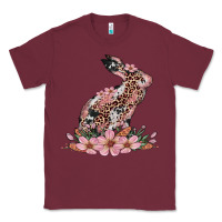 Burgundy bunny with blossom flower Classic Tee - Artiststas