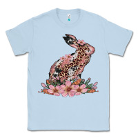 Dusty Blue bunny with blossom flower Classic Tee - Artiststas