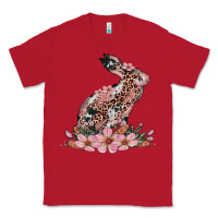 Red bunny with blossom flower Classic Tee - Artiststas