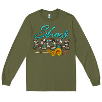 Army Green show mom aztec cowhide sunflower and arrow Long Sleeve Tee - Artiststas