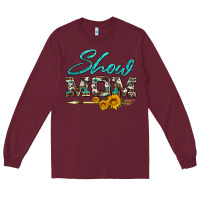 Burgundy show mom aztec cowhide sunflower and arrow Long Sleeve Tee - Artiststas