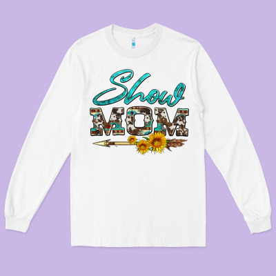 Show Mom Aztec Cowhide Sunflower And Arrow Long Sleeve Tee Designed By Artiststas
