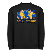 Black for my students down sendrome awareness day Heavyweight Sweatshirt - Artiststas