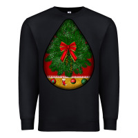 Black christmas teardrop Premium Sweatshirt - BundleAndBundleShop