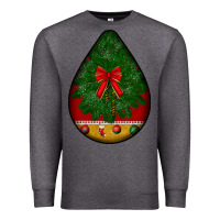 Charcoal Heather christmas teardrop Premium Sweatshirt - BundleAndBundleShop
