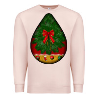 Pale Pink christmas teardrop Premium Sweatshirt - BundleAndBundleShop