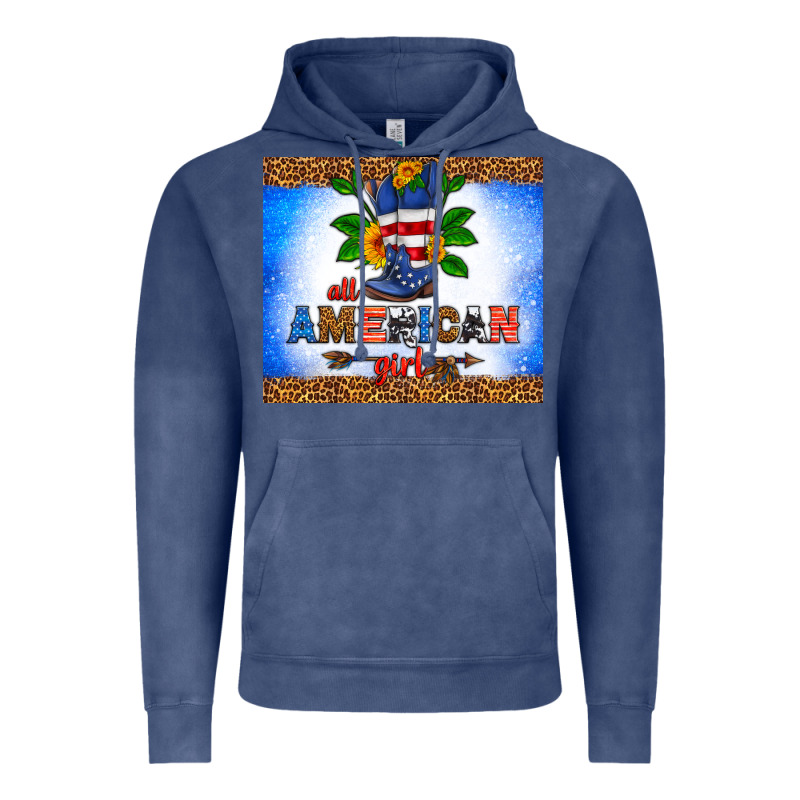 All American Girl Vintage Hoodie by HRA Design Shop | Teevron