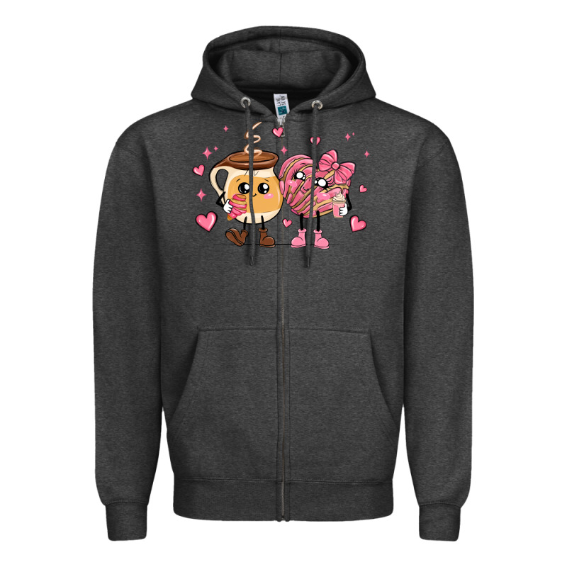 Valentines  Day Conchas And Cafecito Zipper Hoodie by MaliasSmallBusiness | Teevron