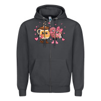 Smoke valentines  day conchas and cafecito Zipper Hoodie - MaliasSmallBusiness