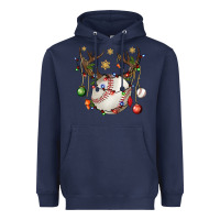 Navy Baseball Horn Christmas Heavyweight Hoodie - BundleAndBundleShop