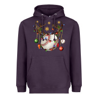 Plum Baseball Horn Christmas Heavyweight Hoodie - BundleAndBundleShop
