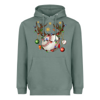 Sage Baseball Horn Christmas Heavyweight Hoodie - BundleAndBundleShop