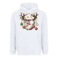White Baseball Horn Christmas Heavyweight Hoodie - BundleAndBundleShop