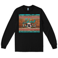 Black show mom aztec cowhide leopard heifer Long Sleeve Tee - Artiststas