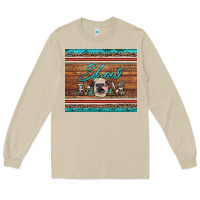 Mushroom show mom aztec cowhide leopard heifer Long Sleeve Tee - Artiststas