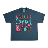 Midnight Navy give cancer the boot Urban Heavy Tee - JahusDesignShop