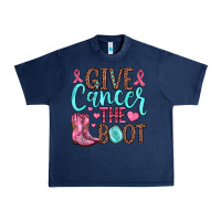 Navy give cancer the boot Urban Heavy Tee - JahusDesignShop