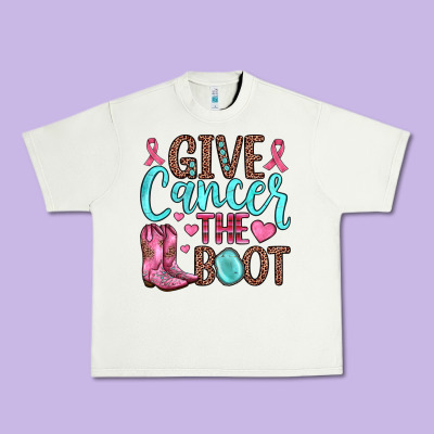 Give Cancer The Boot Urban Heavy Tee Designed By Jahusdesignshop