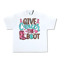 White give cancer the boot Urban Heavy Tee - JahusDesignShop