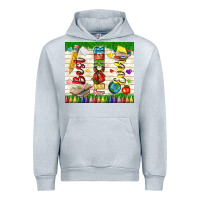 Heather Grey best teacher ever Urban Hoodie - TumblerDesignByShophia