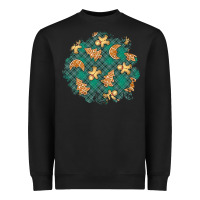 Black christmas gingerbread cookies patch Heavyweight Sweatshirt - BundleAndBundleShop