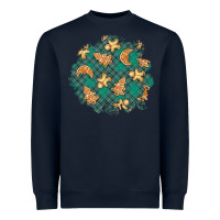 Navy christmas gingerbread cookies patch Heavyweight Sweatshirt - BundleAndBundleShop