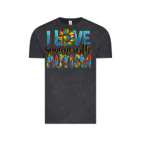 Vintage Black ı love someone with autism Vintage Tee - AdoDesignShop