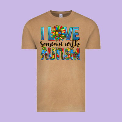 ı Love Someone With Autism Vintage Tee Designed By Adodesignshop