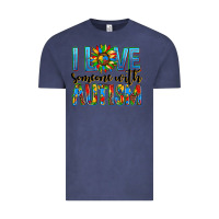 Vintage Denim ı love someone with autism Vintage Tee - AdoDesignShop