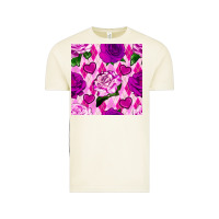 Vintage Arctic valentines day roses and diamond plaid seamless pattern Vintage Tee - BundleAndBundleShop