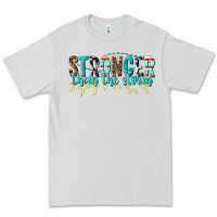 Dove Grey stronger than the storm Premium Tee - texasbilliewilder