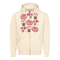 Sandshell valentines day doodles Zipper Hoodie - MaliasSmallBusiness