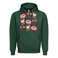 Valentines Day Doodles Zipper Hoodie | Teevron