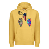 Antique Gold Im in a Fishing State of Mind Illinois Premium Hoodie - Bettercallsaul
