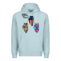 Blue Mist Im in a Fishing State of Mind Illinois Premium Hoodie - Bettercallsaul
