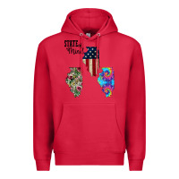 Cardinal Im in a Fishing State of Mind Illinois Premium Hoodie - Bettercallsaul