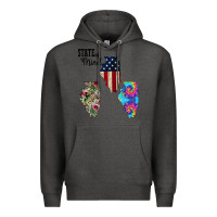 Charcoal Heather Im in a Fishing State of Mind Illinois Premium Hoodie - Bettercallsaul