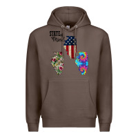 Coffee Im in a Fishing State of Mind Illinois Premium Hoodie - Bettercallsaul