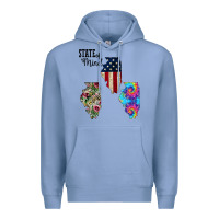 Colony Blue Im in a Fishing State of Mind Illinois Premium Hoodie - Bettercallsaul