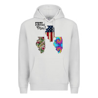 Dove Grey Im in a Fishing State of Mind Illinois Premium Hoodie - Bettercallsaul