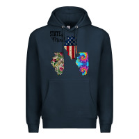 Navy Im in a Fishing State of Mind Illinois Premium Hoodie - Bettercallsaul
