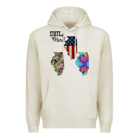 Oatmeal Heather Im in a Fishing State of Mind Illinois Premium Hoodie - Bettercallsaul