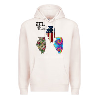 Pale Pink Im in a Fishing State of Mind Illinois Premium Hoodie - Bettercallsaul