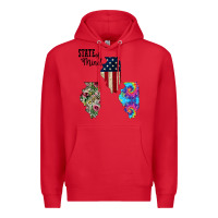 Red Im in a Fishing State of Mind Illinois Premium Hoodie - Bettercallsaul