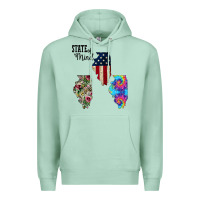 Seafoam Im in a Fishing State of Mind Illinois Premium Hoodie - Bettercallsaul