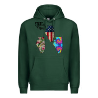 Sports Green Im in a Fishing State of Mind Illinois Premium Hoodie - Bettercallsaul