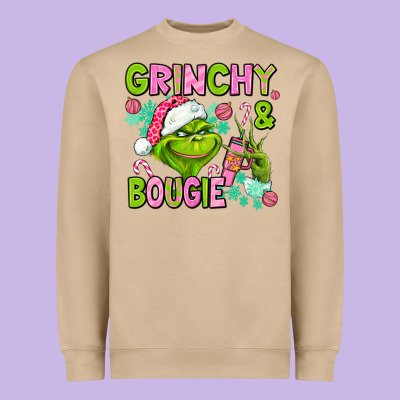 Christmas Characters And Bougie Heavyweight Sweatshirt Designed By Adodesignshop