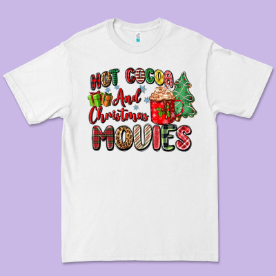 Hot Cocoa And Christmas Movies Premium Tee Designed By Zillion Design Studio