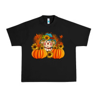 Black fall scarecrow with pumpkins Urban Heavy Tee - Artiststas