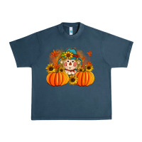 Midnight Navy fall scarecrow with pumpkins Urban Heavy Tee - Artiststas